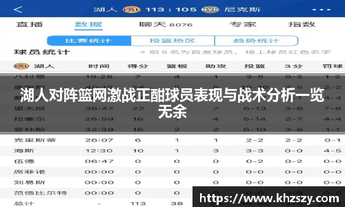 湖人对阵篮网激战正酣球员表现与战术分析一览无余